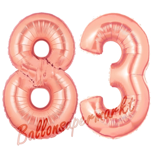 Folienballons-Zahlen-83-Rosegold-Luftballons-Geschenk-83.-Geburtstag-Jubilaeum-Firmenveranstaltung