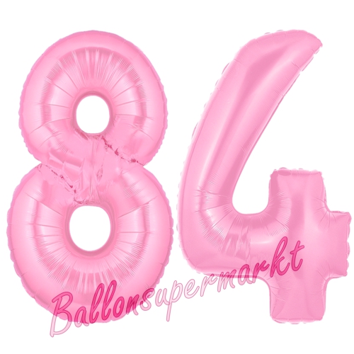 Folienballons-Zahlen-84-Rosa-Luftballons-Geschenk-84.-Geburtstag-Jubilaeum-Firmenveranstaltung