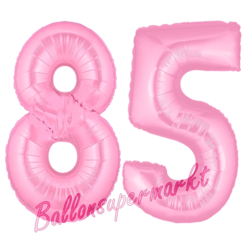 Folienballons-Zahlen-85-Rosa-Luftballons-Geschenk-85.-Geburtstag-Jubilaeum-Firmenveranstaltung