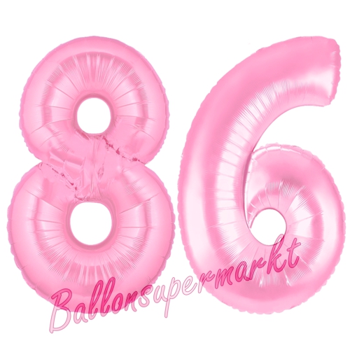 Folienballons-Zahlen-86-Rosa-Luftballons-Geschenk-86.-Geburtstag-Jubilaeum-Firmenveranstaltung