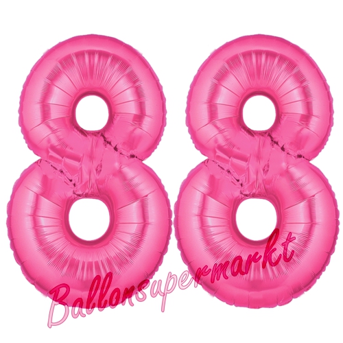 Folienballons-Zahlen-88-Pink-Luftballons-Geschenk-88.-Geburtstag-Jubilaeum-Firmenveranstaltung