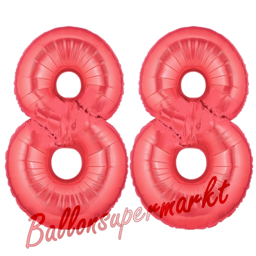 Folienballons-Zahlen-88-Rot-Luftballons-Geschenk-88.-Geburtstag-Jubilaeum-Firmenveranstaltung