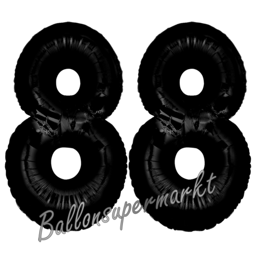 Folienballons-Zahlen-88-Schwarz-Luftballons-Geschenk-88.-Geburtstag-Jubilaeum-Firmenveranstaltung