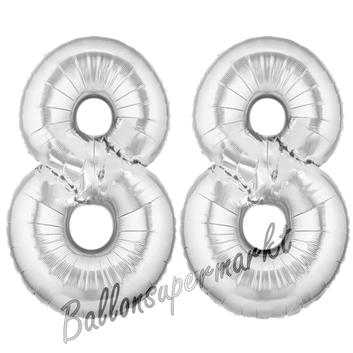 Folienballons-Zahlen-88-Silber-Luftballons-Geschenk-88.-Geburtstag-Jubilaeum-Firmenveranstaltung.