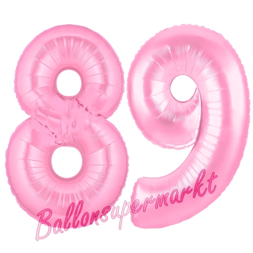 Folienballons-Zahlen-89-Rosa-Luftballons-Geschenk-89.-Geburtstag-Jubilaeum-Firmenveranstaltung