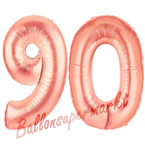 Folienballons-Zahlen-90-Rosegold-Luftballons-Geschenk-90.-Geburtstag-Jubilaeum-Firmenveranstaltung