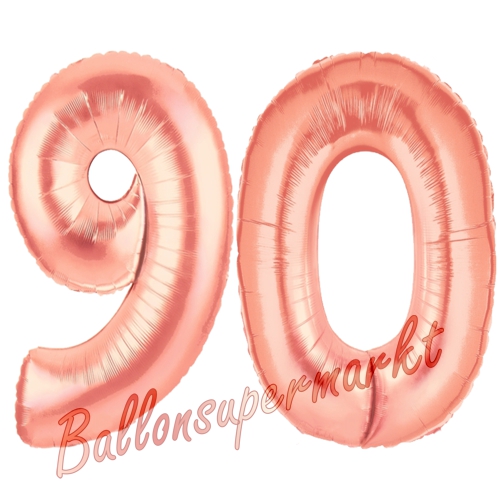 Folienballons-Zahlen-90-Rosegold-Luftballons-Geschenk-90.-Geburtstag-Jubilaeum-Firmenveranstaltung