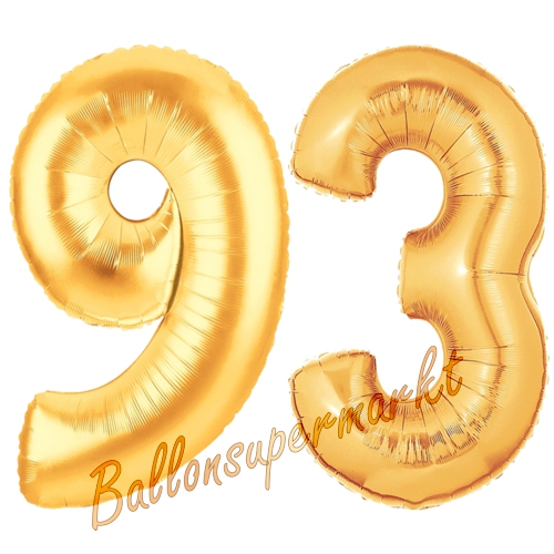 Folienballons-Zahlen-93-Gold-Luftballons-Geschenk-93.-Geburtstag-Jubilaeum-Firmenveranstaltung