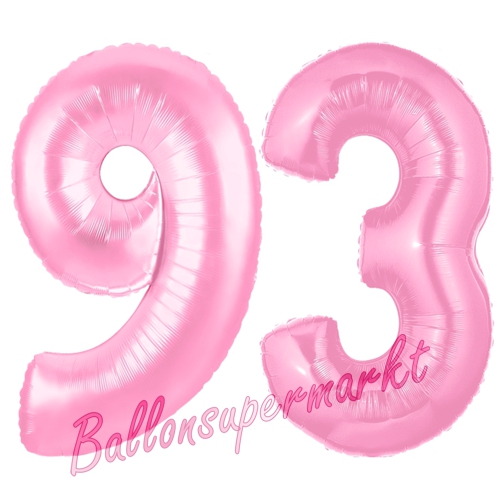 Folienballons-Zahlen-93-Rosa-Luftballons-Geschenk-93.-Geburtstag-Jubilaeum-Firmenveranstaltung