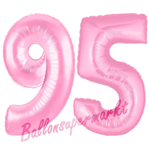 Folienballons-Zahlen-95-Rosa-Luftballons-Geschenk-95.-Geburtstag-Jubilaeum-Firmenveranstaltung