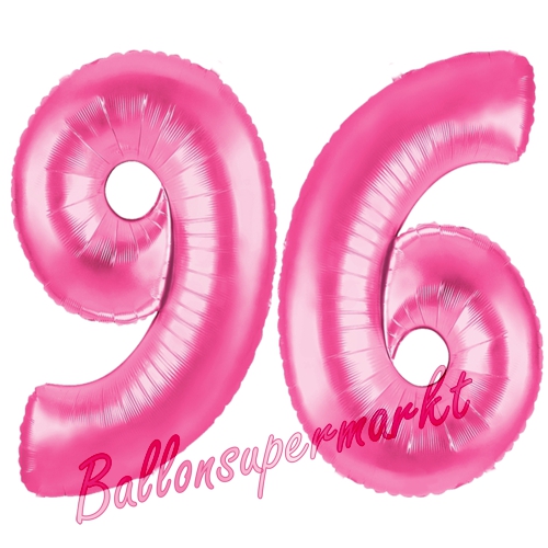 Folienballons-Zahlen-96-Pink-Luftballons-Geschenk-96.-Geburtstag-Jubilaeum-Firmenveranstaltung