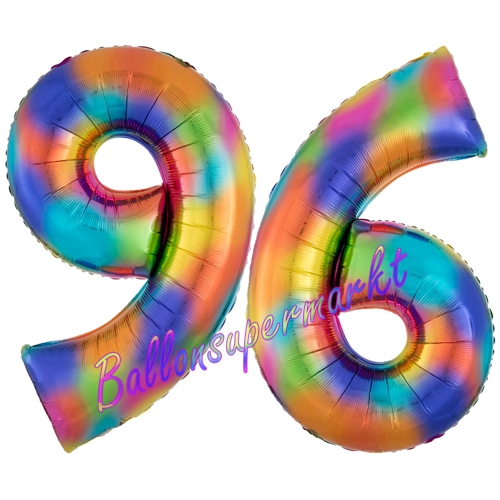 Folienballons-Zahlen-96-Regenbogen-Luftballons-Geschenk-96.-Geburtstag-Jubilaeum-Firmenveranstaltung