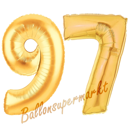 Folienballons-Zahlen-97-Gold-Luftballons-Geschenk-97.-Geburtstag-Jubilaeum-Firmenveranstaltung