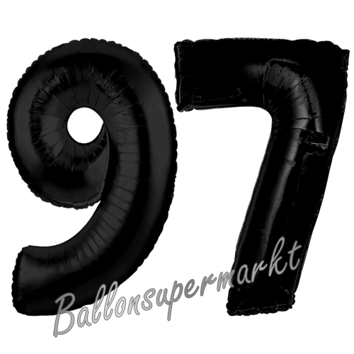 Folienballons-Zahlen-97-Schwarz-Luftballons-Geschenk-97.-Geburtstag-Jubilaeum-Firmenveranstaltung