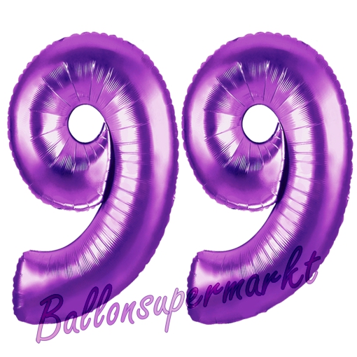 Folienballons-Zahlen-99-Lila-Luftballons-Geschenk-99.-Geburtstag-Jubilaeum-Firmenveranstaltung