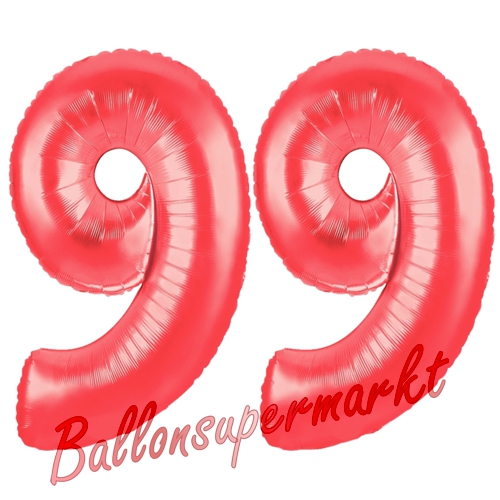 Folienballons-Zahlen-99-Rot-Luftballons-Geschenk-99.-Geburtstag-Jubilaeum-Firmenveranstaltung