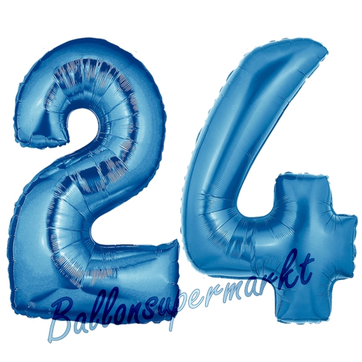 Folienballons-Zahlen-24-Blau-Luftballons-Geschenk-24.-Geburtstag-Jubilaeum-Firmenveranstaltung