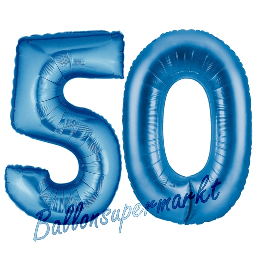 Folienballons-Zahlen-Blau-50