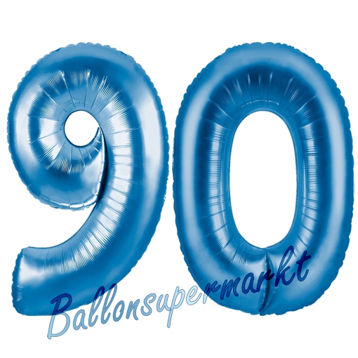 Folienballons-Zahlen-Blau-90