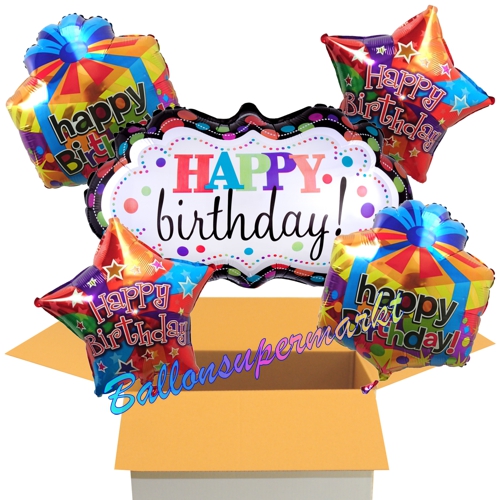 Folienballons-im-Karton-Happy-Birthday-Rainbow-Geschenk-zum-Geburtstag-Deko