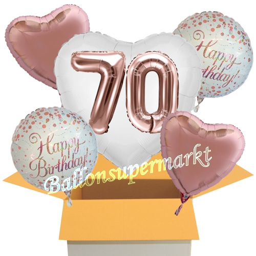 Folienballons-im-Karton-Herz-Jumbo-Zahl-70-Happy-Birthday-Sparkling-Fizz-Rosegold-2-Herzballons-rosegold-Dekoration-70.-Geburtstag