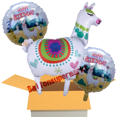 Folienballons-im-Karton-Lama-Happy-Birthday-3er-Karton-Lama-Bouquet-Geburtstagsgeschenk