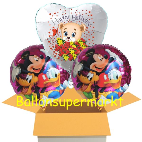 Folienballons-im-Karton-Mickey-Maus-Donald-Duck-Pluto-Happy-Birthday-zum-Geburtstag-Baerchen-3er