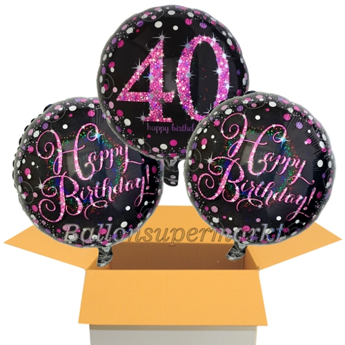 Folienballons-im-Karton-zum-40.-Geburtstag-Pink-Celebration-Geschenk