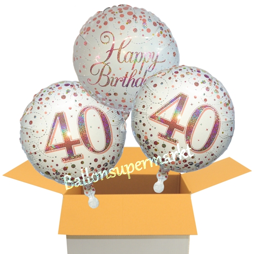 Folienballons-im-Karton-zum-40.-Geburtstag-Happy-Birthday-Sparkling-Fizz-Rosegold-40-Geschenk