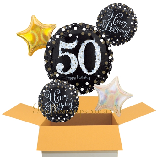 Folienballons-im-Karton-zum-50.-Geburtstag-Sparkling-Celebration-Jumbo-5er-Geschenk