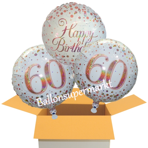 Folienballons-im-Karton-zum-60.-Geburtstag-Happy-Birthday-Sparkling-Fizz-Rosegold-60-Geschenk