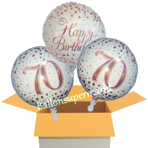 Folienballons-im-Karton-zum-70.-Geburtstag-Happy-Birthday-Sparkling-Fizz-Rosegold-70-Geschenk