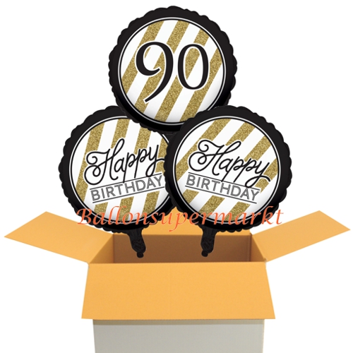 Folienballons-im-Karton-zum-90.-Geburtstag-Black-and-Gold-Geschenk