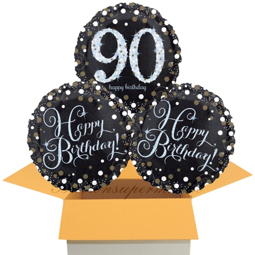 Folienballons-im-Karton-zum-90.-Geburtstag-Sparkling-Celebration-Geschenk