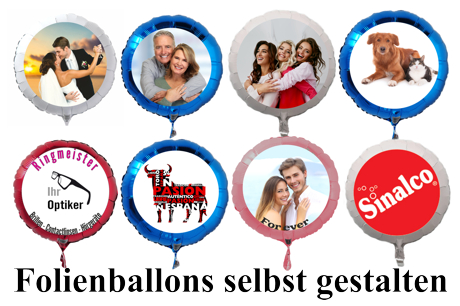 Ballondruck, Fotodruck auf Luftballons, Folienballons selbst gestalten, Werbeballons