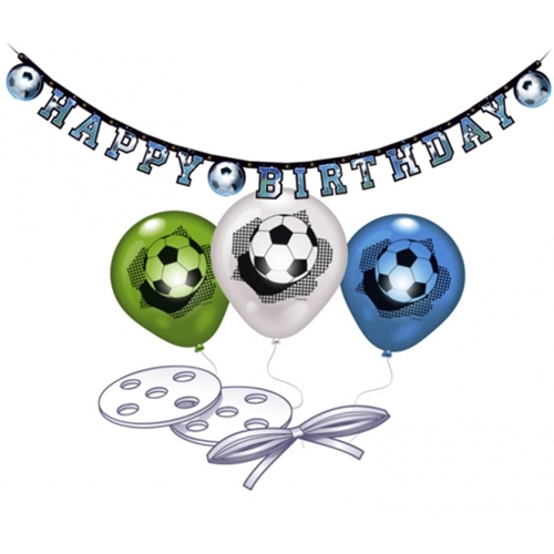 Fussball-Deko-Set-Happy-Birtday-Banner-Luftballons-Dekoration-Geburtstag-Kindergeburtstag-Party