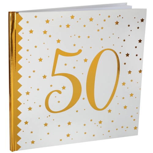 Gaestebuch-Zahl-50-Gold-50.-Geburtstag-Dekoration-Geburtstag-Geschenk-Jubilaeum-Goldene-Hochzeit