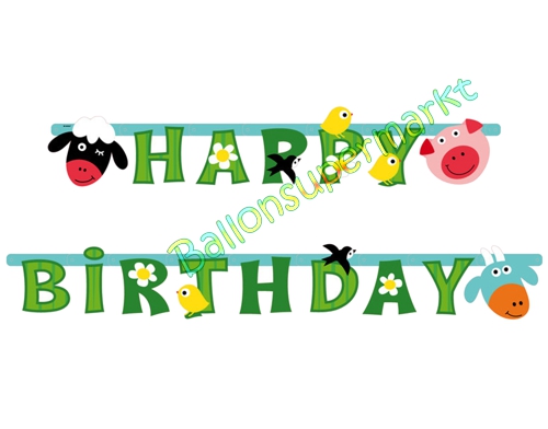 Geburtstagsbanner-Farm-Fun-Happy-Birthday-Partydekoration-Bauernhof-zum-Kindergeburtstag-Geburtstag