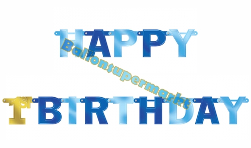 Geburtstagsbanner-Happy-1st-Birthday-Blau-Partydekoration-zum-1.-Geburtstag-Kindergeburtstag-Junge