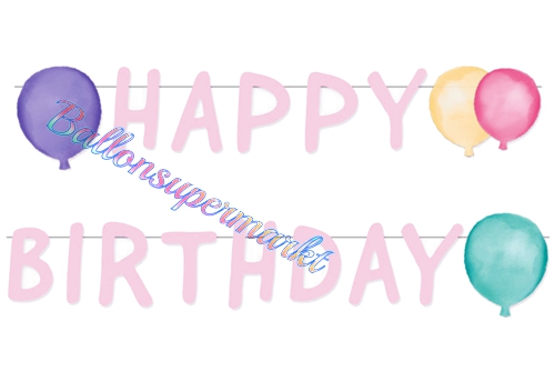 Geburtstagsbanner-Happy-Birthday-Pastell-Partydekoration-zum-Kindergeburtstag-Geburtstag-Pastellfarben