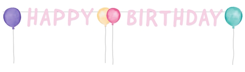 Geburtstagsbanner-Happy-Birthday-Pastell-Partydekoration-zum-Kindergeburtstag-Geburtstag