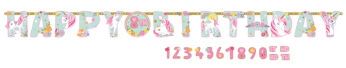 Geburtstagsbanner-Magical-Unicorn-Happy-Birthday-mit Zahlen-Partydekoration-Geburtstag-Kindergeburtstag-Einhorn