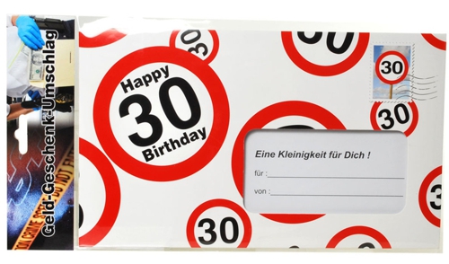 Geld-Geschenk-Umschlag-zum-30.-Geburtstag-Verkehrsschild-30-Riesen-Umschlag