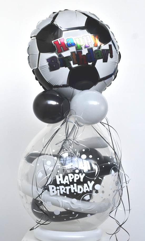 Geschenkballon zum Geburtstag, Fußball Happy Birthday