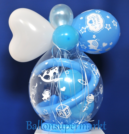 Geschenkballon-Hurra-ein-Junge-Geschenk-im-Luftballon-Stufferballon-zu-Geburt-Taufe-Babyparty