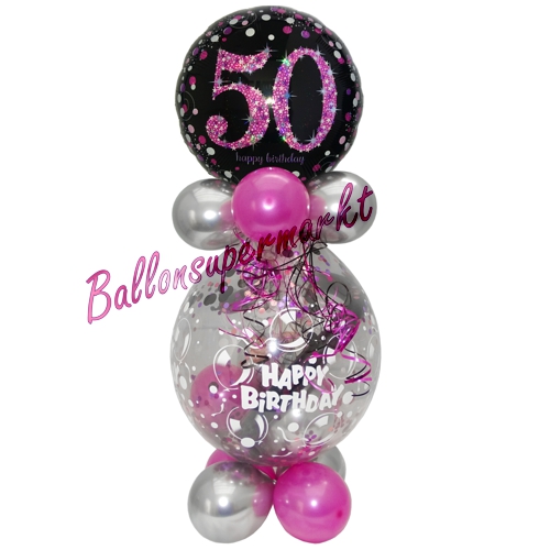 Geschenkballon-Pink-Celebration-50-Happy-Birthday-Geschenk-im-Luftballon-zum-50.-Geburtstag
