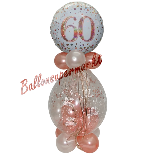 Geschenkballon-Sparkling-Fizz-Rosegold-60-Geschenk-im-Luftballon-zum-60.-Geburtstag