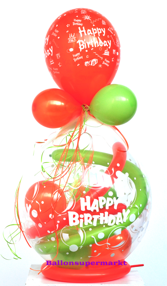 Geschenkballon zum Geburtstag, Happy Birthday