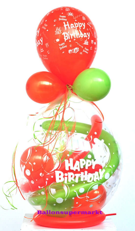 Geschenkballon zum Geburtstag, Happy Birthday