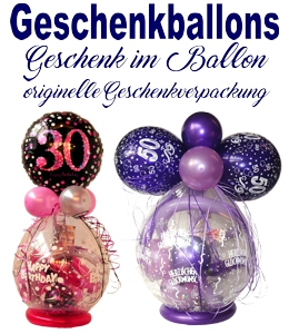 Geschenkballons, Geschenkverpackung
